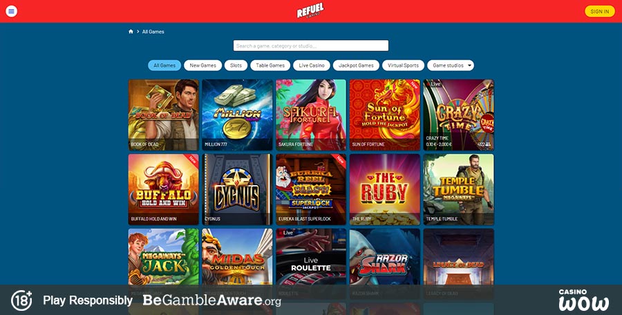 Refuel Casino Games