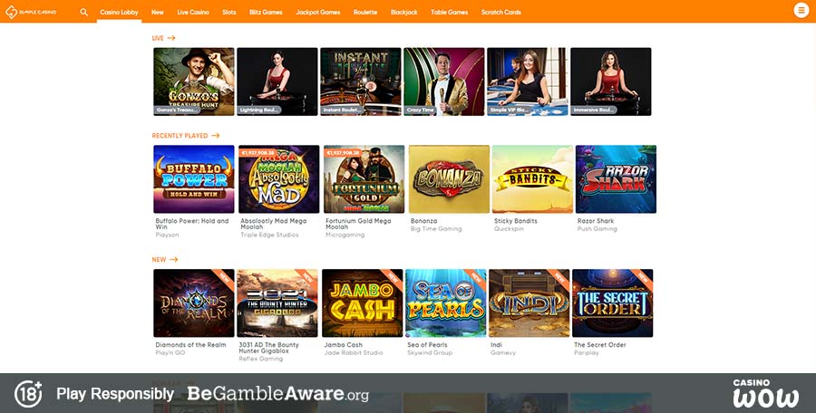 Simple Casino Games