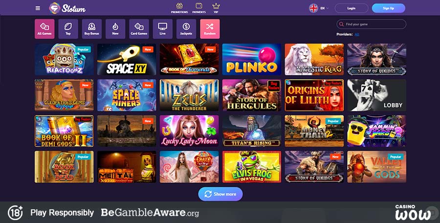 Slotum Casino Games