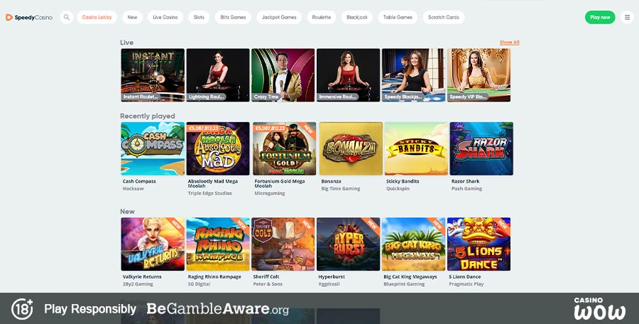 Speedy Casino Games