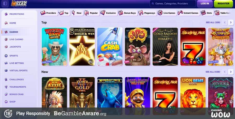 Spinbara Casino Games