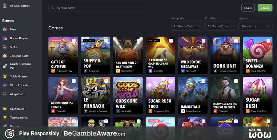 Sportsbet io Casino Games