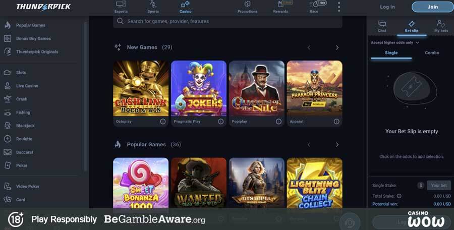 Thunderpick Casino Games
