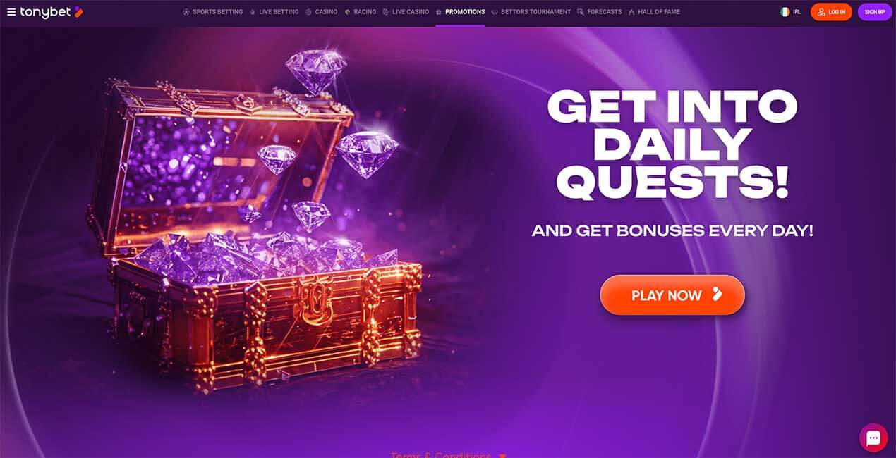 Tonybet casino Daily Quests