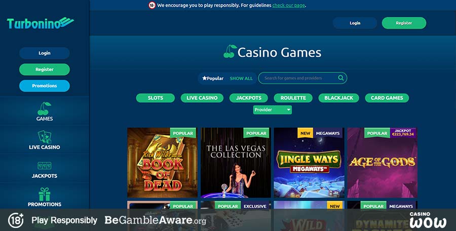 Turbonino Casino Games