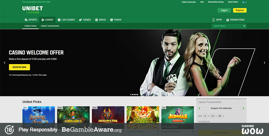 Unibet Casino Lobby