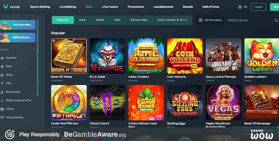 Vave Casino Games