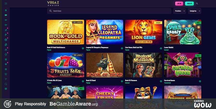 Vegaz Casino Games