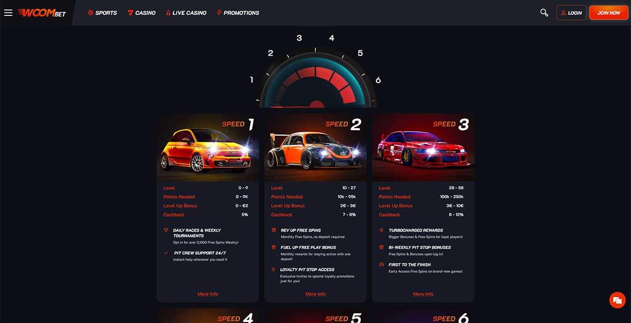 Woom.bet casino Loyalty Program
